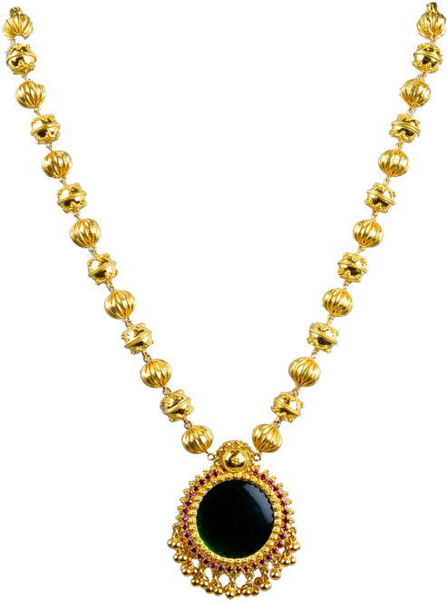 Traditional Gold Necklace Design 0917-12 - Traditional Gold Ornaments Kerala (522x700), Png Download
