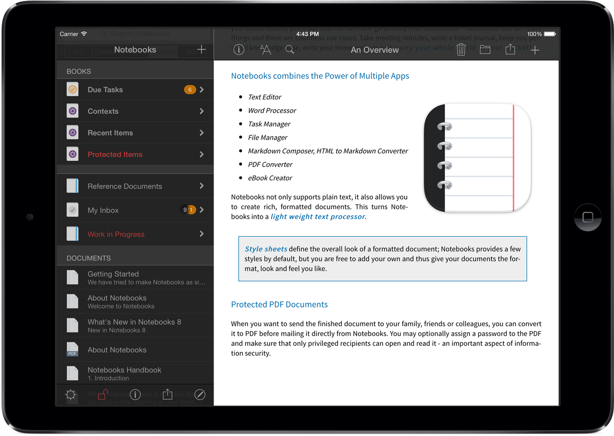 Best Note Taking App For Study - Notebooks 8 Ipad (1500x1138), Png Download