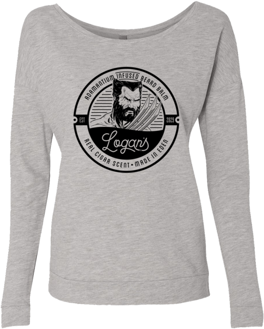 Logans Beard Balm French Terry Scoop - Sweatshirt (1155x1155), Png Download