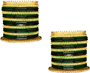 Maharashtrian Wedding Jewellery Bangles (418x360), Png Download