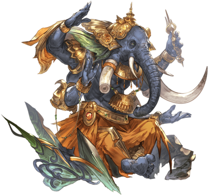 Ganesha Npc - Deus Ex Machina Gbf (480x400), Png Download