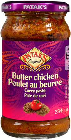 Butter Chicken Curry Paste 281103 Ol - Patak Butter Chicken Paste (271x500), Png Download
