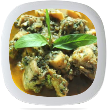 Kachin Style Chicken Curry - Thai Curry (350x364), Png Download
