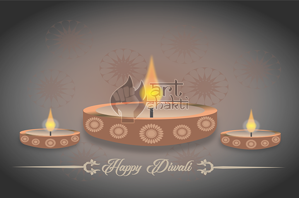 Happy Diwali Deepawali Graphics - Flame (606x402), Png Download