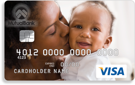 Image Of Mother With Child On Debit Card - Personal Photo On Debit Card (490x323), Png Download