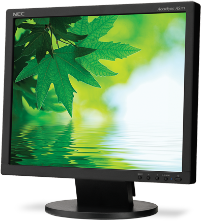 17" Value Eco-friendly Desktop Monitor - Nec Accusync As171-bk - 17" Lcd Monitor (480x480), Png Download