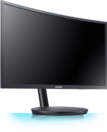 Curved Gaming Monitor - Computer Monitor (350x431), Png Download