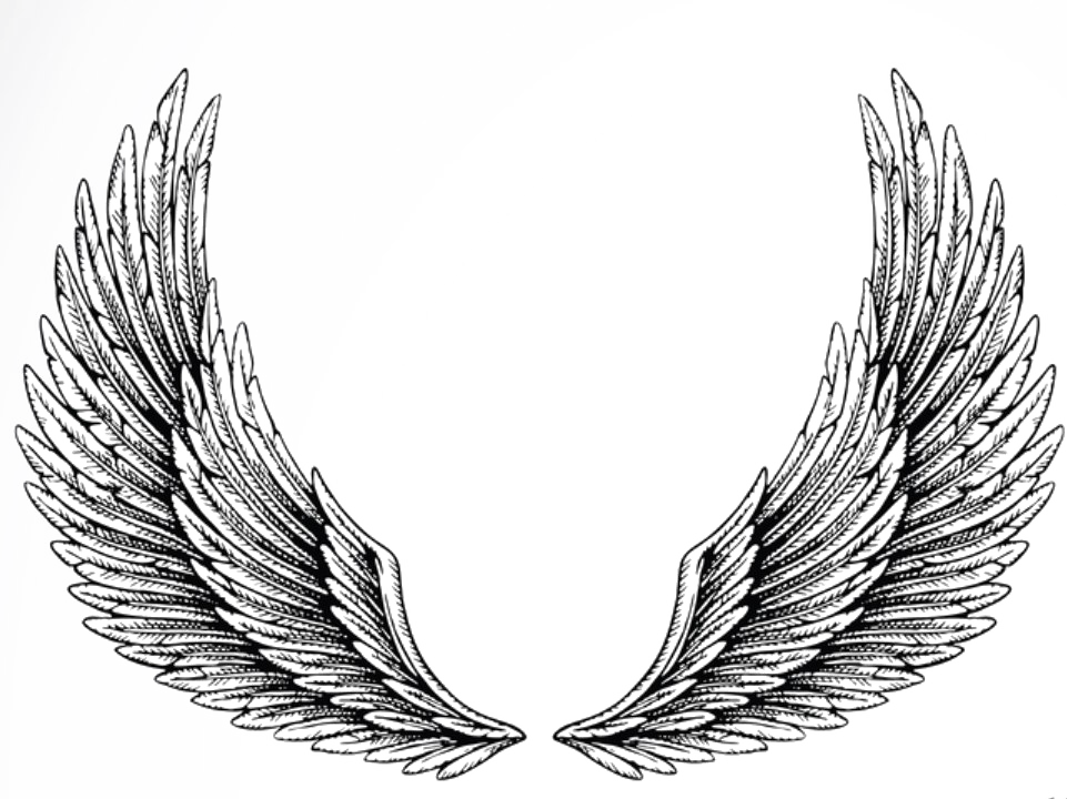 Wings Tattoo Png Download Image - Transparent Background Breast Cancer Logo (961x720), Png Download