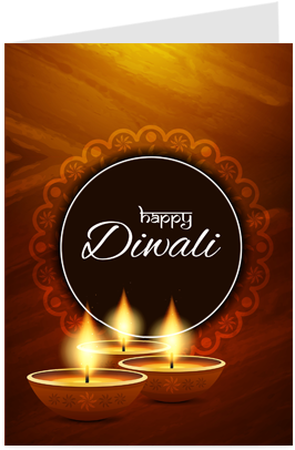 Dazzling Diwali Greeting Card - Diwali Plain Greeting Cards (284x426), Png Download