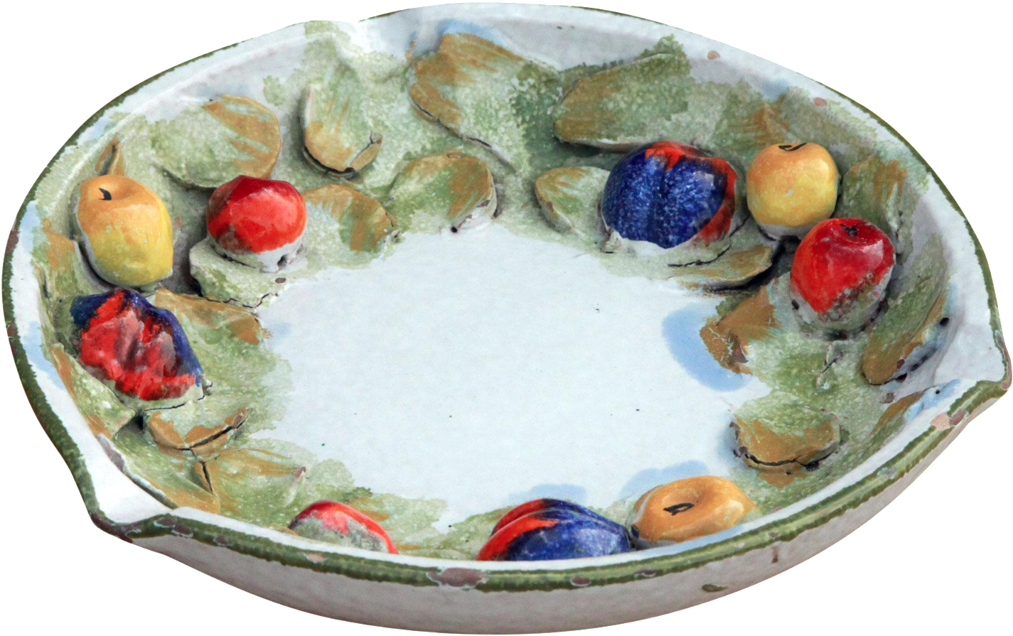 Vintage Italian Art Pottery Fruit Bowl - Strawberry (1447x911), Png Download