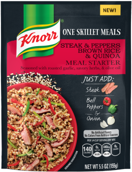 Steak And Peppers Brown Rice And Quinoa - Knorr One Skillet Meals (380x380), Png Download