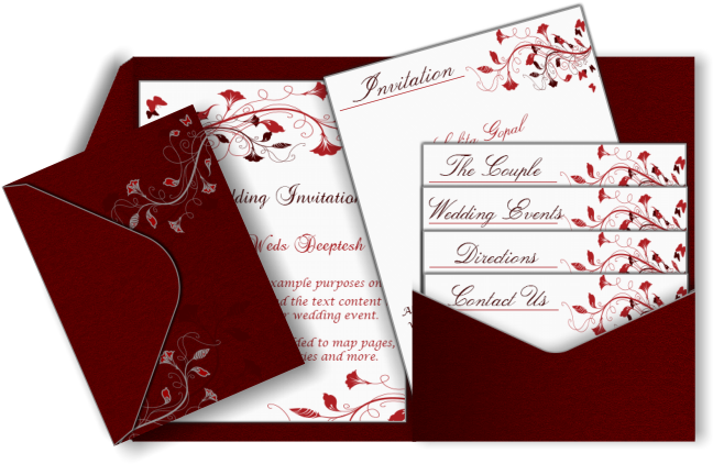 Click - Wedding Invitation Card Png (670x447), Png Download