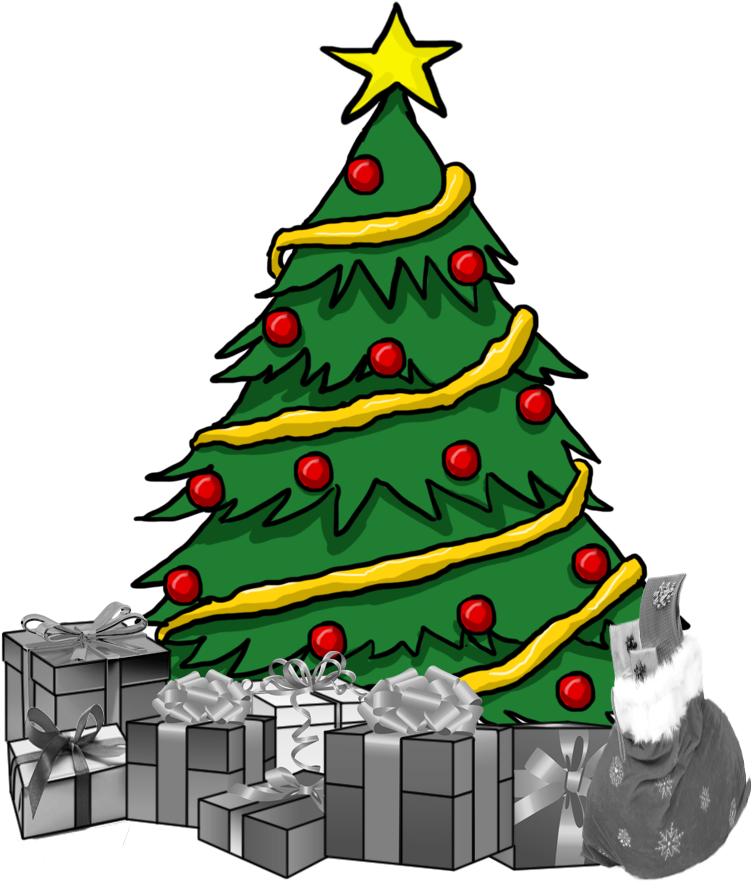 Christmas Tree - Cartoon Xmas Tree Png (836x921), Png Download