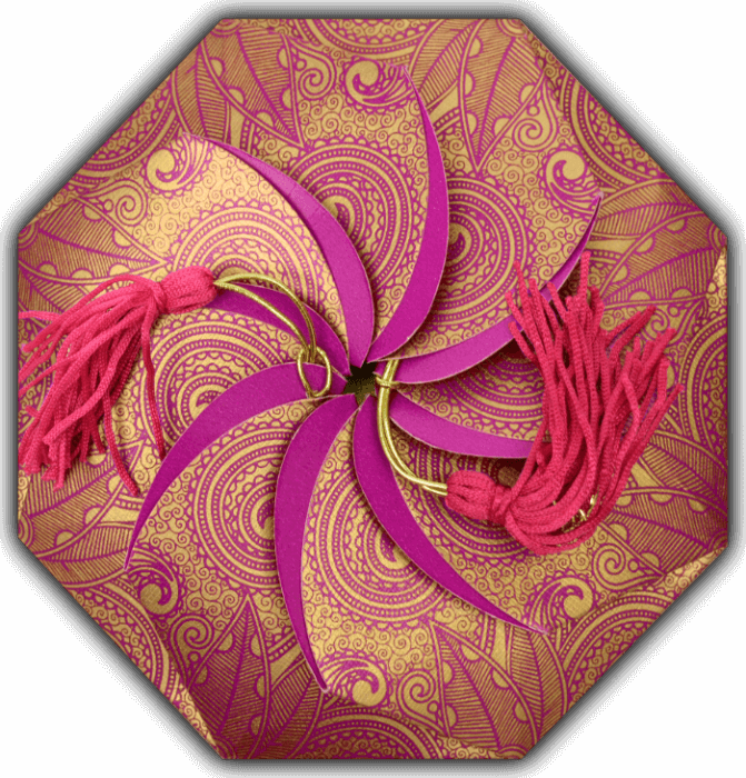 Hindu Wedding Cards - Floral Design (671x700), Png Download