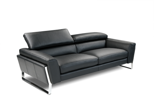 Furniture Store Dining Table - Black Modern Italian Leather Sofa (500x334), Png Download