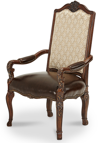 Victoria Palace Dining Room Collection Arm Chair - Aico Amini 61044-29 Victoria Palace Fabric Back Arm (600x510), Png Download