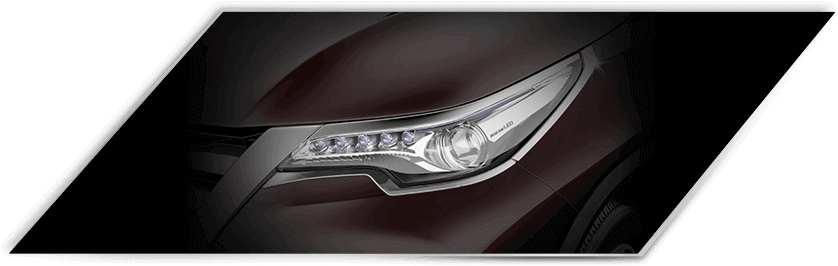 Fortuner Head Lamp Chrome Garnish - Toyota Fortuner (860x280), Png Download