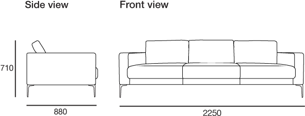 Furniture Chairside Table - Studio Couch (675x323), Png Download