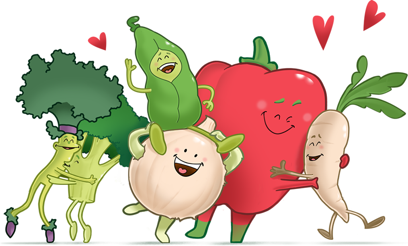 Meet Our Veggie Heroes - Veggie Soup Cartoon Png (800x483), Png Download