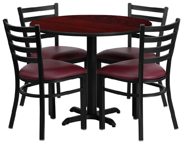 Hdbf1006 Flash Furniture - Red Barrel Studio Jinnie 5 Piece Dining Set (376x376), Png Download