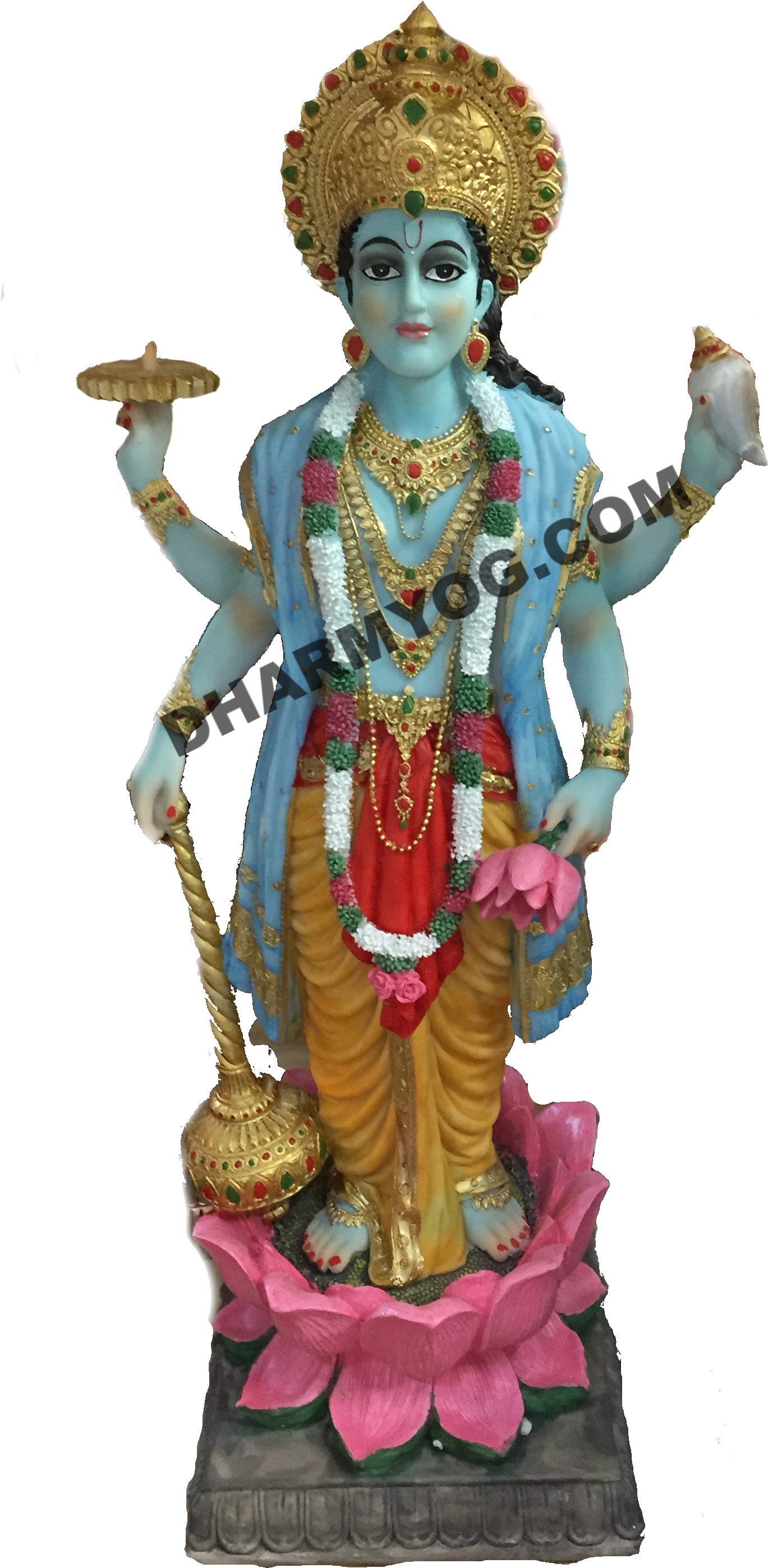Hindus Consider Lord Krishn As The Eighth Avatar Or - Statue (1376x2810), Png Download