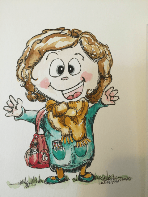 Cartoon Woman With Diaper Bag - Cartoon (720x720), Png Download