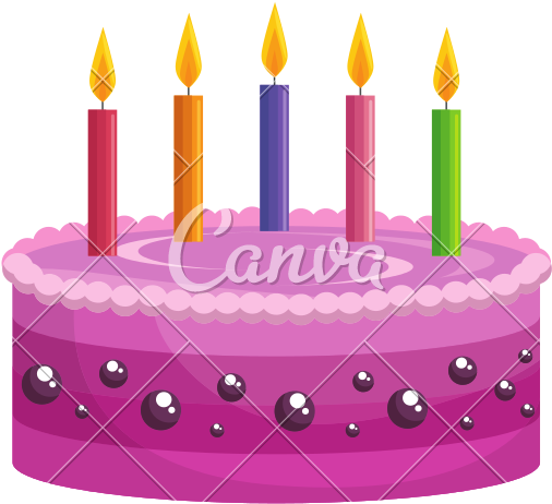 Birthday Cake Vector Illustration - Stock Illustration (800x800), Png Download