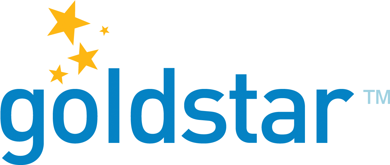 Goldstar Logo Blue On White Transparent - Goldstar Tickets (1288x546), Png Download