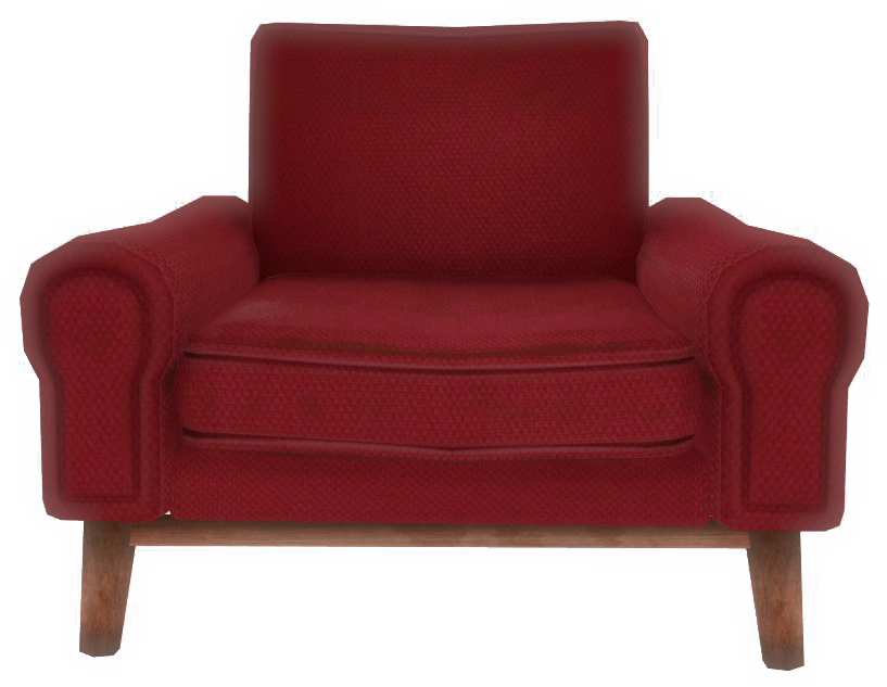 Fo4vw Clean Red Armchair - Wiki (817x633), Png Download