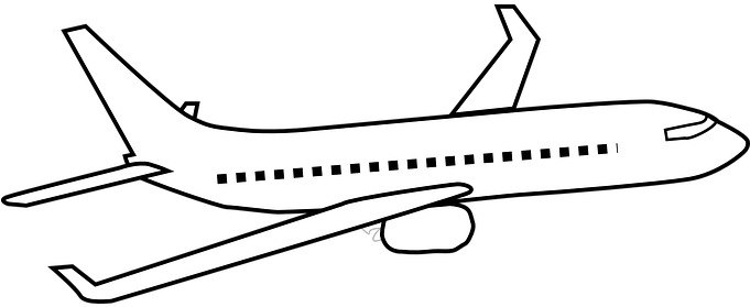 Aeroplane Plane Air Airplane Aircraft Trav - Airplane Black And White (680x340), Png Download