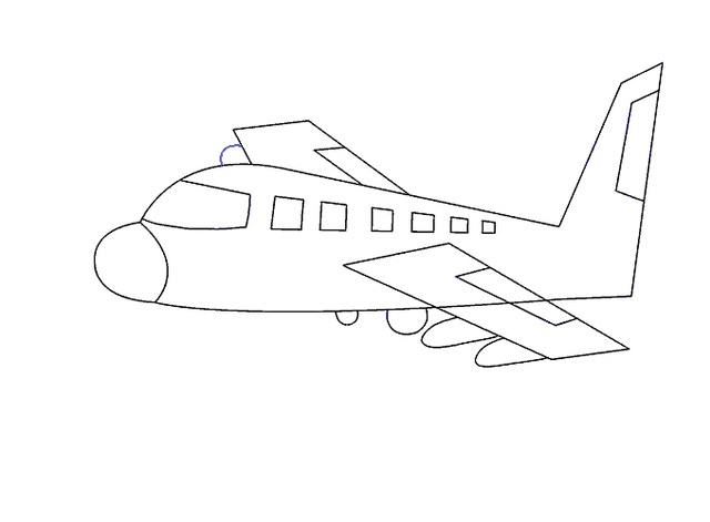 Vector Freeuse Aeroplane Images To Draw Goodpict St - Drawing (640x471), Png Download