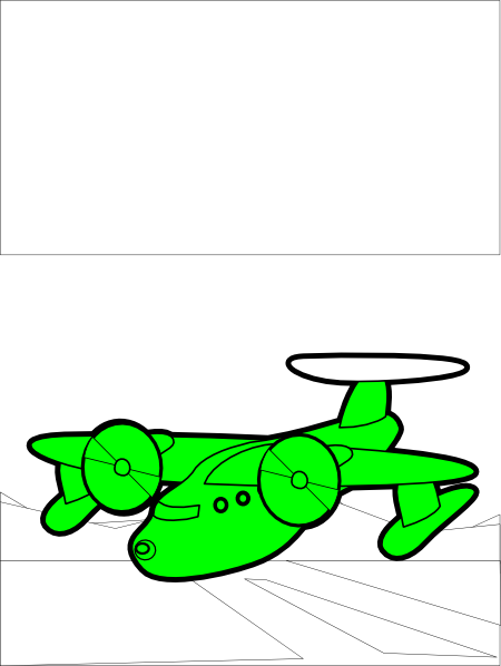 This Free Clipart Png Design Of Green Aeroplane Clipart (450x598), Png Download