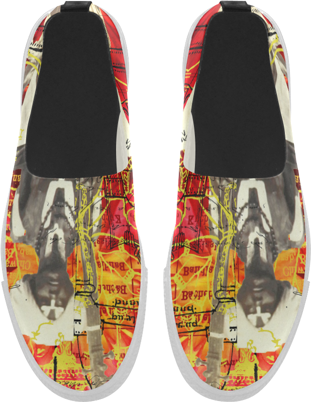 The Sitar Player Slip-on Microfiber Women's Shoes - Slip-on Shoe (1000x1000), Png Download