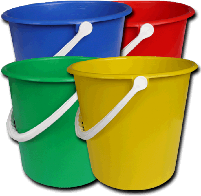Plastic Bucket Yellow (700x850), Png Download