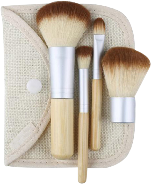Bamboo Makeup Brushes By My Makeup Brush Set - Bamboo (800x800), Png Download