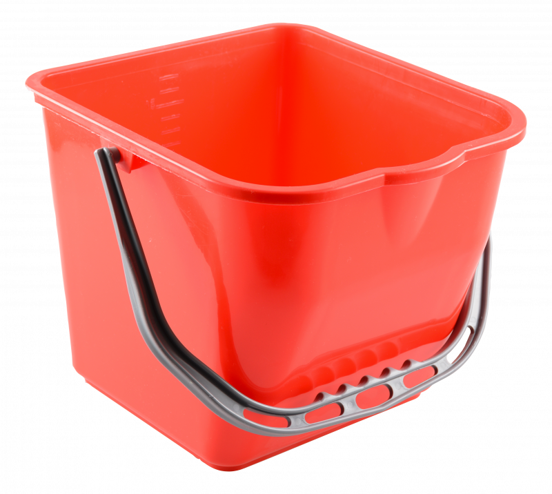 Plastic Bucket With Spout, Red (800x716), Png Download