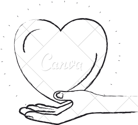 Hand Palm Drawing At Getdrawings - Illustration (550x550), Png Download