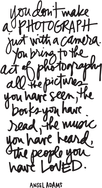 Photography Ansel Adams Quote // Give Sunday - Ansel Adams (450x802), Png Download