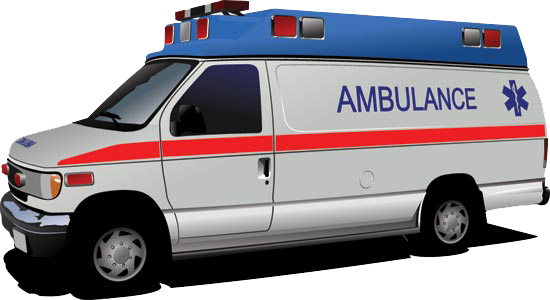 Ambulance Van Png Transparent - Ambulance Clip Art (550x300), Png Download