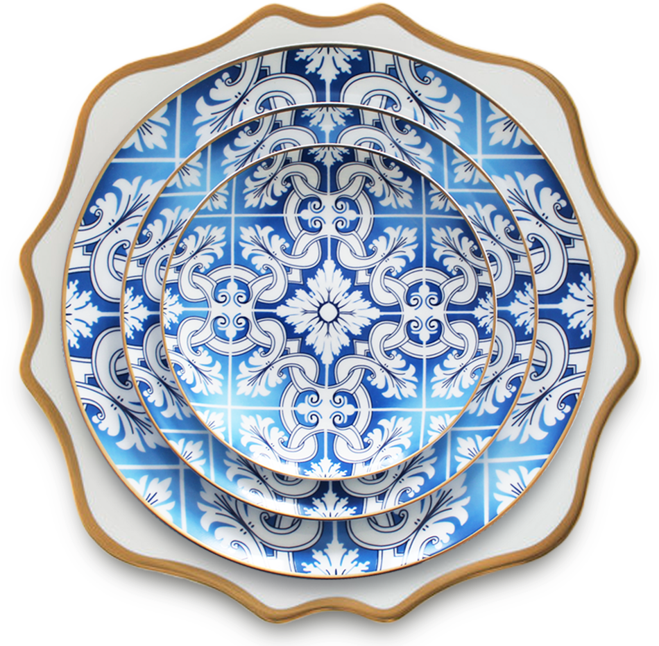 Wholesale Wedding Good Top Choice Ceramic Porcelain - Vista Alegre Transatlântica Dessert Plate 8 (950x950), Png Download