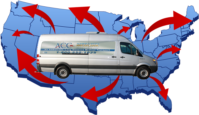 Nationwide Medical Transport Service - Us States Do Most (800x450), Png Download
