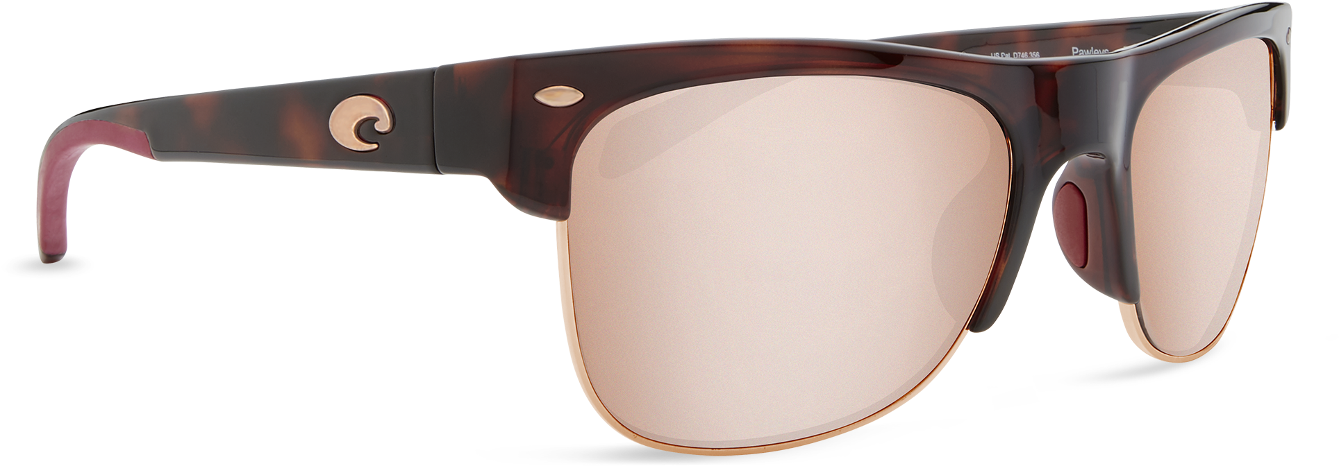 Costa Del Mar Pawleys Sunglasses In Rose Tortoise Metal - Costa Del Mar Pawleys Sunglasses (2000x1000), Png Download