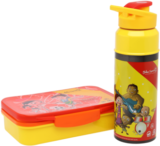 Unisex Chhota Bheem Tiffin Box And Water Bottle Combo - Have Water Bottle And Tiffin Box (340x510), Png Download