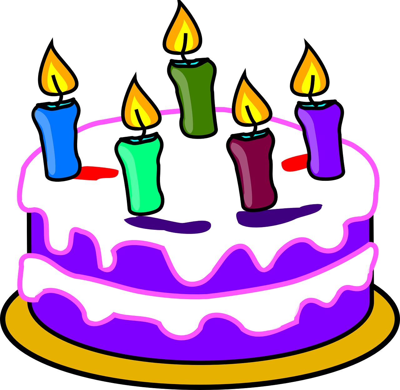 Birthday Cake Svg Clip Arts 600 X 586 Px (600x586), Png Download