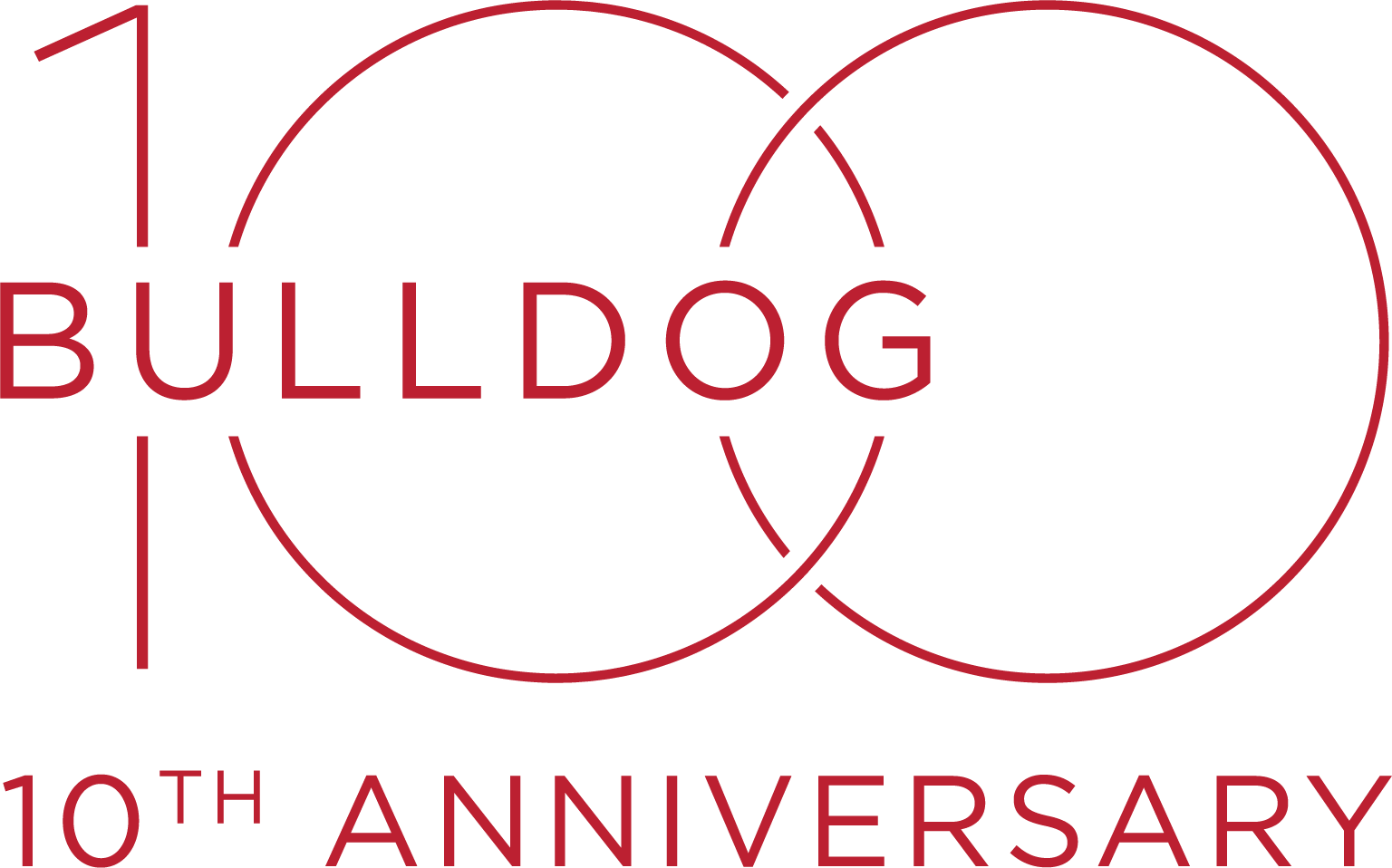 Bulldog 100 10th Anniversary Logo - Bulldog (1536x958), Png Download