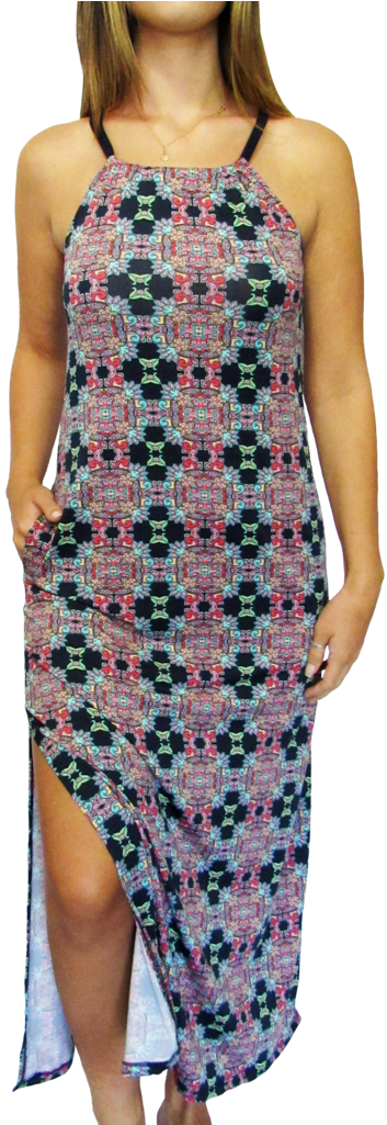 Girls Just Want To Have Sun Strap Maxi Dress - Dress (768x1024), Png Download