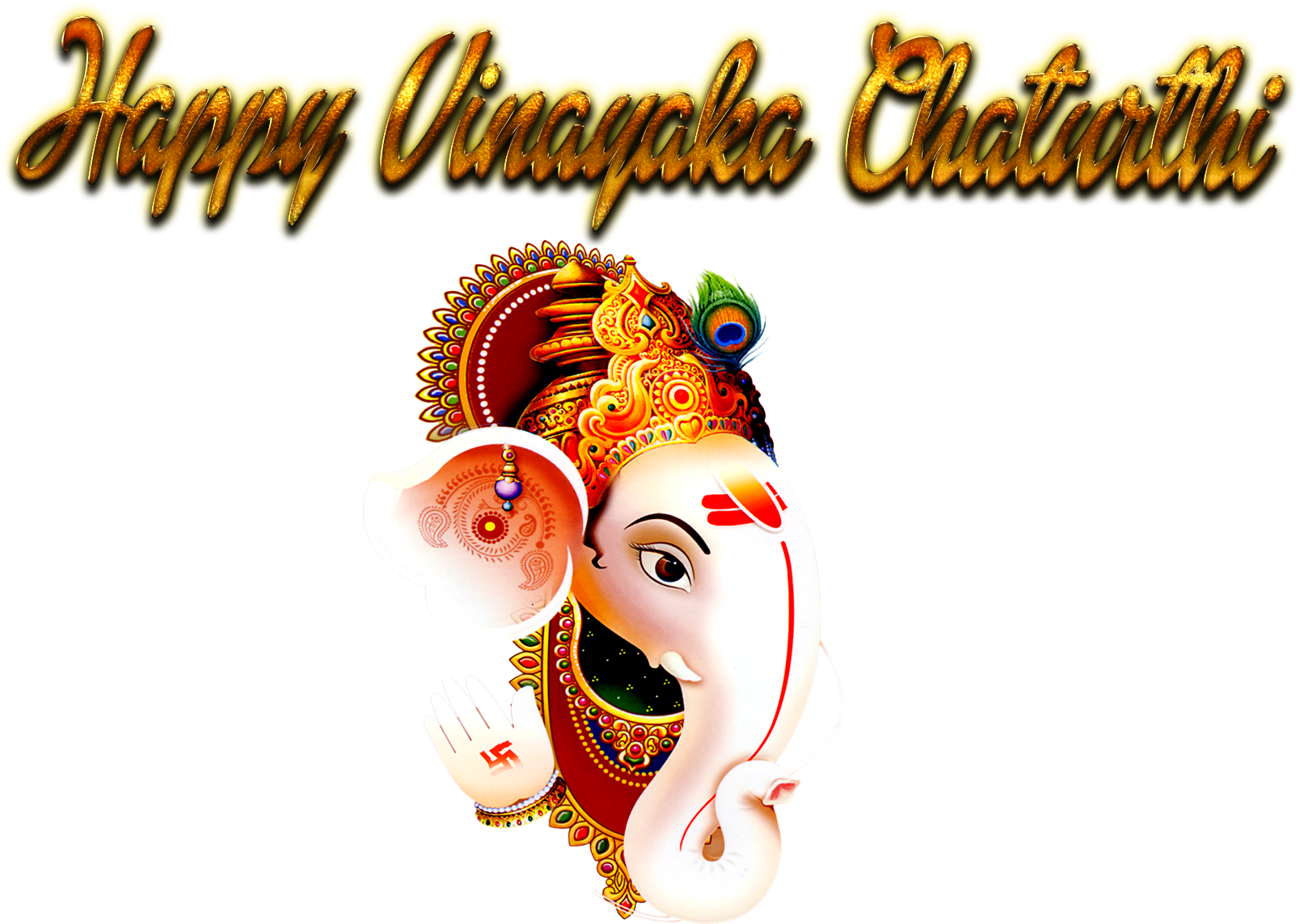 Ganesh Chaturthi White Background (1920x1200), Png Download
