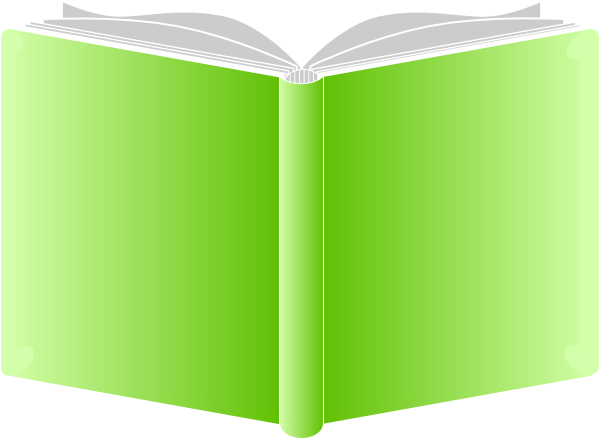 This Free Clipart Png Design Of Openbook Green Covers (600x439), Png Download