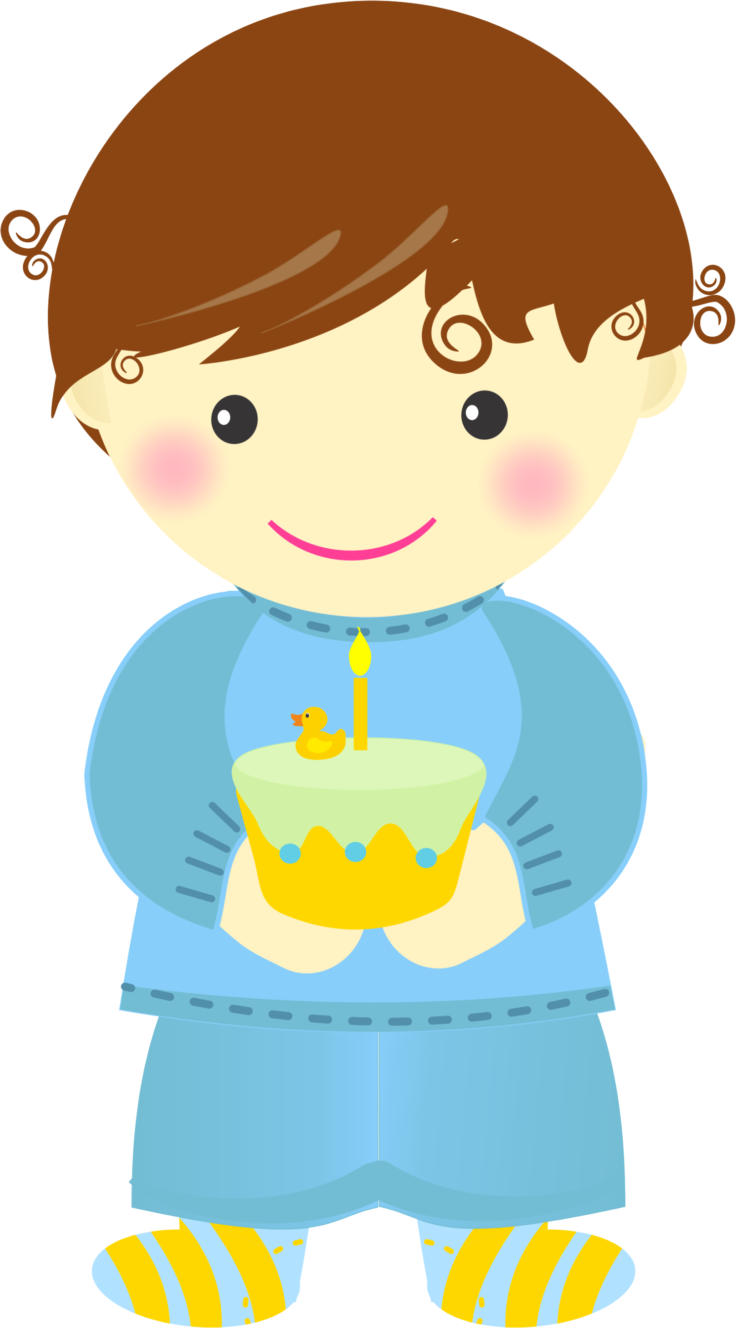 Baby's First Birthday Clip Art - 1st Birthday Boy Clipart (1489x2686), Png Download