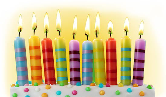 Birthday Candel (549x322), Png Download